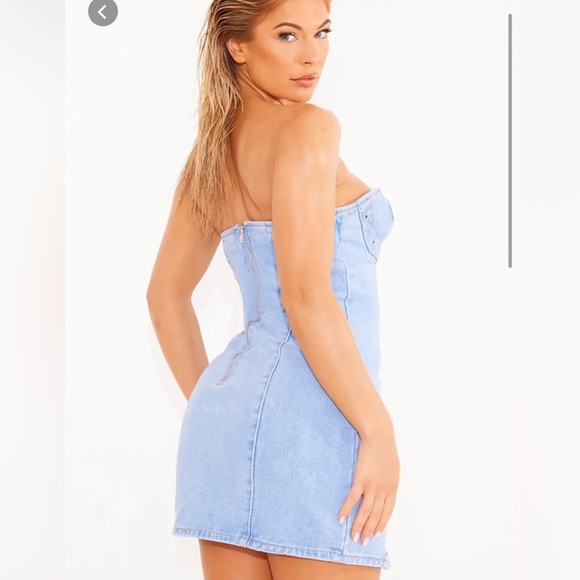 Denim mini dress - Picture 2 of 3